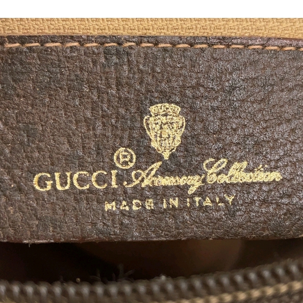 Gucci Sherry Line GG Supreme PVC Leather Brown Shoulder Bag - Picture 12 of 13